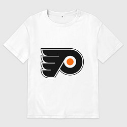 Футболка оверсайз женская Philadelphia Flyers, цвет: белый