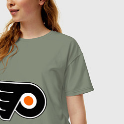 Футболка оверсайз женская Philadelphia Flyers, цвет: авокадо — фото 2