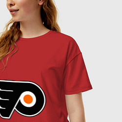 Футболка оверсайз женская Philadelphia Flyers, цвет: красный — фото 2