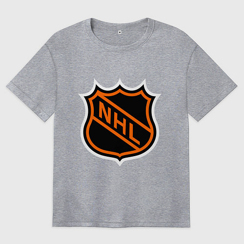 Женская футболка оверсайз NHL / Меланж – фото 1