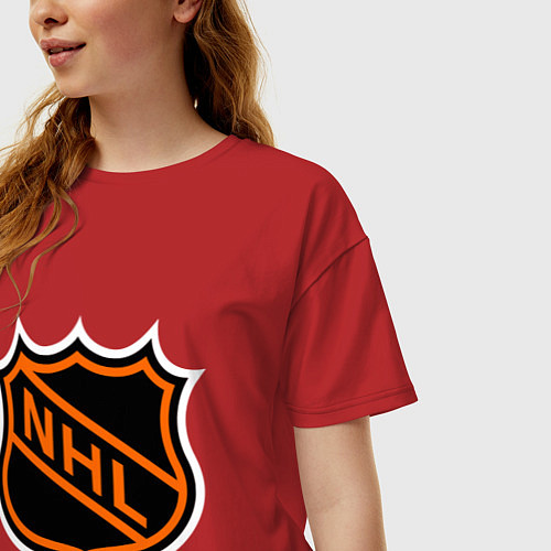 Женская футболка оверсайз NHL / Красный – фото 3