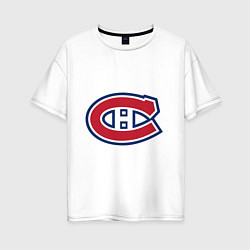 Футболка оверсайз женская Montreal Canadiens, цвет: белый