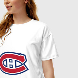 Футболка оверсайз женская Montreal Canadiens цвета белый — фото 2