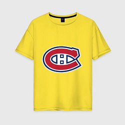 Футболка оверсайз женская Montreal Canadiens, цвет: желтый