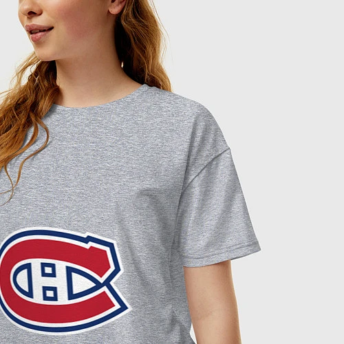 Женская футболка оверсайз Montreal Canadiens / Меланж – фото 3