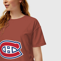 Футболка оверсайз женская Montreal Canadiens, цвет: кирпичный — фото 2