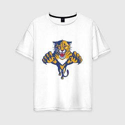 Футболка оверсайз женская Florida Panthers, цвет: белый