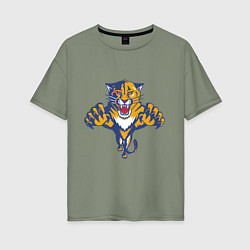 Футболка оверсайз женская Florida Panthers, цвет: авокадо