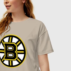 Футболка оверсайз женская Boston Bruins, цвет: миндальный — фото 2