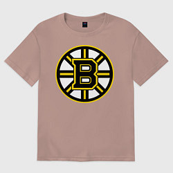 Футболка оверсайз женская Boston Bruins, цвет: пыльно-розовый