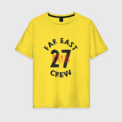 Футболка оверсайз женская Far East 27 Crew, цвет: желтый