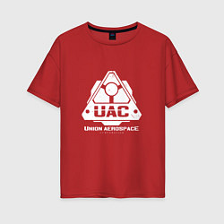 Футболка оверсайз женская UAC, цвет: красный