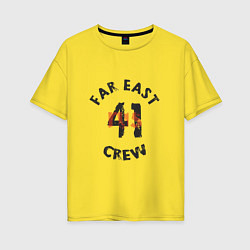 Футболка оверсайз женская Far East 41 Crew, цвет: желтый