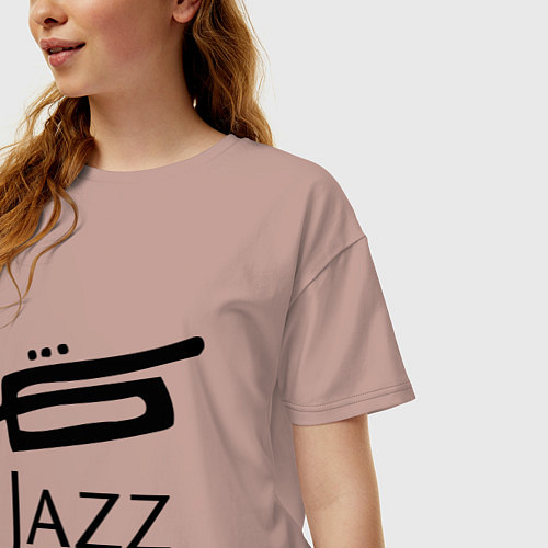Женская футболка оверсайз Jazz / Пыльно-розовый – фото 3