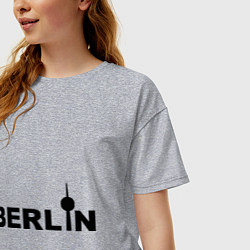 Футболка оверсайз женская Берлин, цвет: меланж — фото 2