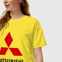 Футболка оверсайз женская Mitsubishi, цвет: желтый — фото 2