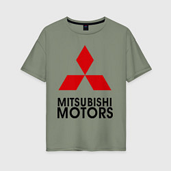 Футболка оверсайз женская Mitsubishi, цвет: авокадо
