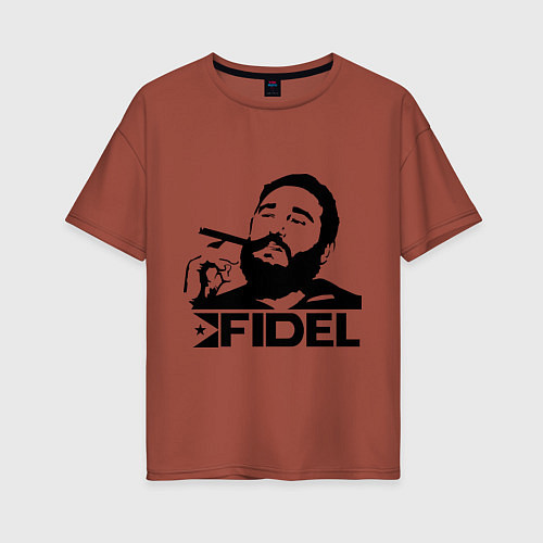 Женская футболка оверсайз FIdel / Кирпичный – фото 1