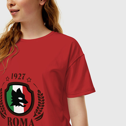 Женская футболка оверсайз AS Roma: Grande Amore / Красный – фото 3