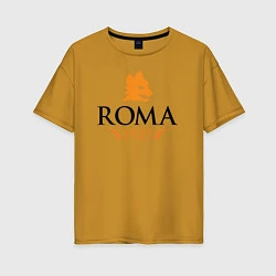 Футболка оверсайз женская AS Roma 1927, цвет: горчичный