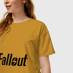 Футболка оверсайз женская Fallout, цвет: горчичный — фото 2