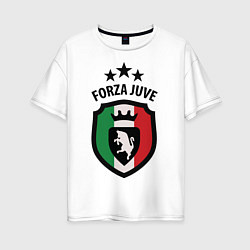 Футболка оверсайз женская Forza Juventus, цвет: белый