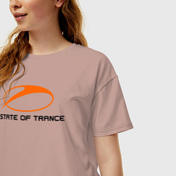 Футболка оверсайз женская A State of Trance, цвет: пыльно-розовый — фото 2