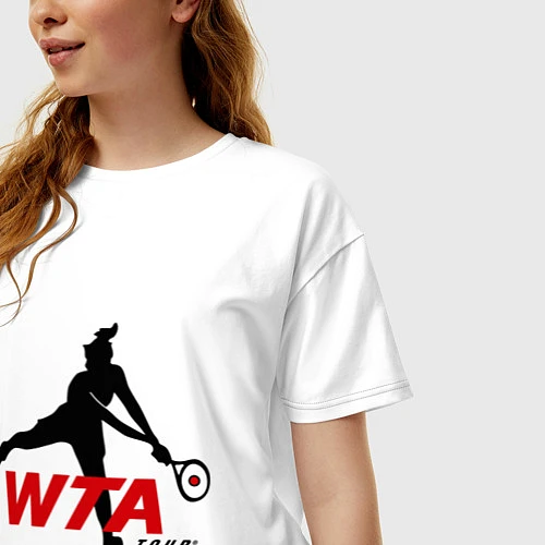 Женская футболка оверсайз WTA Tour / Белый – фото 3