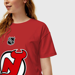 Футболка оверсайз женская New Jersey Devils: Kovalchuk 17, цвет: красный — фото 2