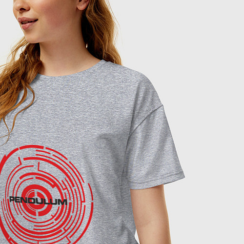 Женская футболка оверсайз Pendulum / Меланж – фото 3