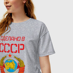 Футболка оверсайз женская Сделано в СССР, цвет: меланж — фото 2