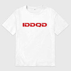 Футболка оверсайз женская IDDQD Doom, цвет: белый