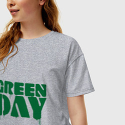 Футболка оверсайз женская Green Day, цвет: меланж — фото 2