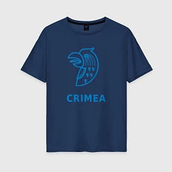 Футболка оверсайз женская Crimea, цвет: тёмно-синий