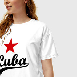 Футболка оверсайз женская Cuba Star, цвет: белый — фото 2