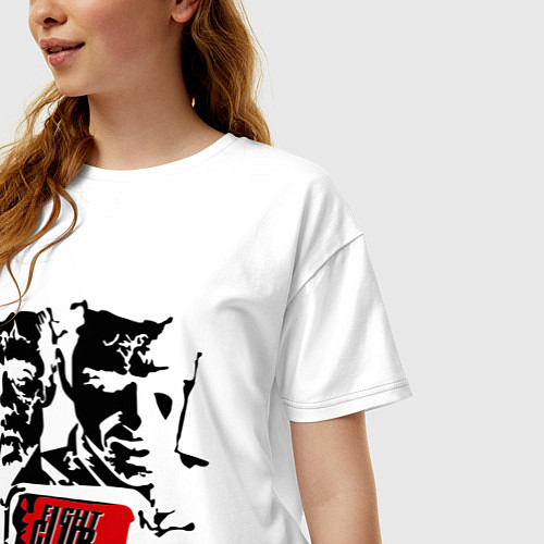 Женская футболка оверсайз Fight Club / Белый – фото 3