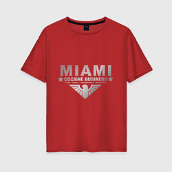Футболка оверсайз женская Miami - The Tony Montana empire, цвет: красный