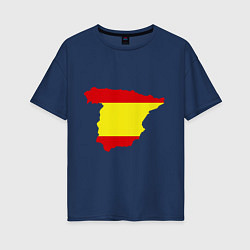 Футболка оверсайз женская Испания (Spain), цвет: тёмно-синий