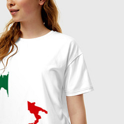 Футболка оверсайз женская Италия (Italy), цвет: белый — фото 2