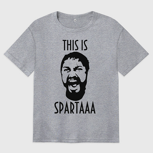Женская футболка оверсайз This is Spartaaa / Меланж – фото 1