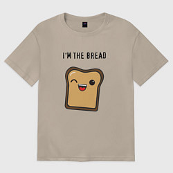Футболка оверсайз женская Хлебушек, цвет: миндальный