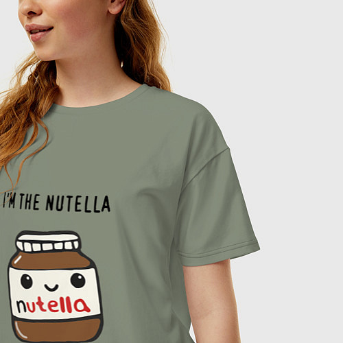 Женская футболка оверсайз Нутелла / Авокадо – фото 3