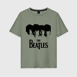 Футболка оверсайз женская The Beatles: Faces, цвет: авокадо