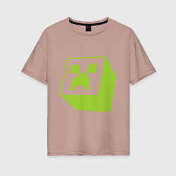 Футболка оверсайз женская Green Creeper, цвет: пыльно-розовый