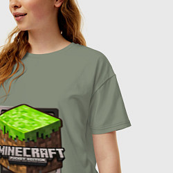 Футболка оверсайз женская Minecraft: Pocket Edition, цвет: авокадо — фото 2