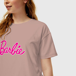 Футболка оверсайз женская Барби 3, цвет: пыльно-розовый — фото 2