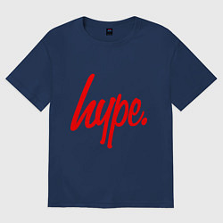 Футболка оверсайз женская Hype Red, цвет: тёмно-синий