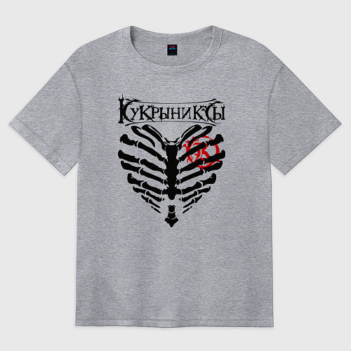Женская футболка оверсайз Кукрыниксы / Меланж – фото 1