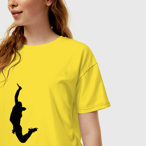 Женская футболка оверсайз Chester Bennington / Желтый – фото 3