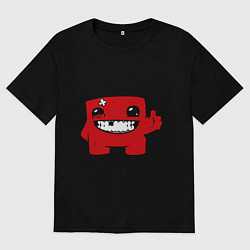 Футболка оверсайз женская Super Meat Boy, цвет: черный